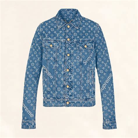 supreme jean jacket louis vuitton|lv supreme jean jacket.